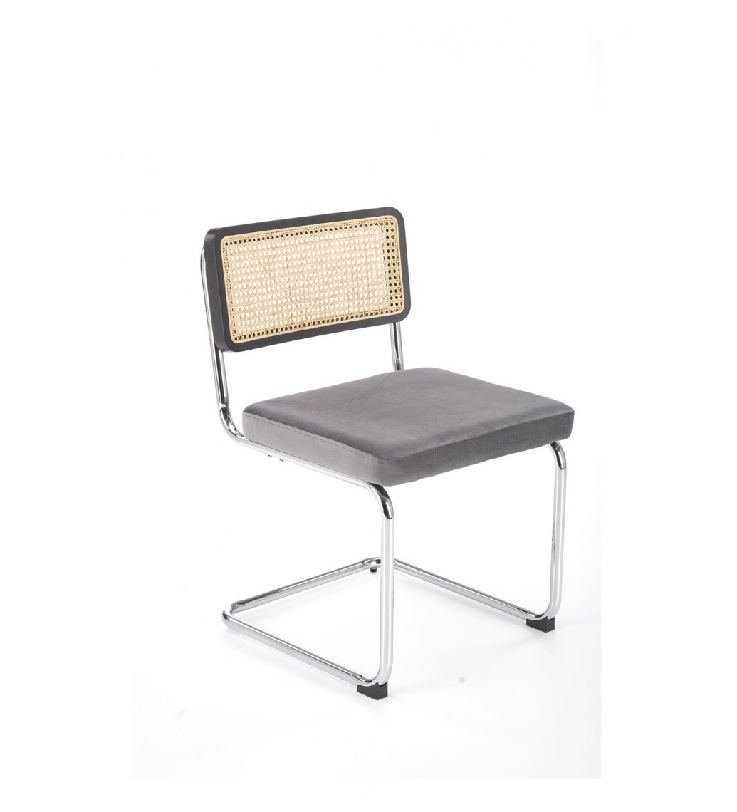 Krzesło RUBBER szare do salonu urządzonego w stylu nowoczesnym, klasycznym oraz skandynawskim.