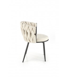 Imponujące krzesło NORRA w kolorze kremowym do nowoczesnych wnętrz.