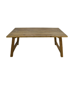 Stół LEWAS 220 cm drewno teak do salonu urządzonego w stylu industrialnym, przemysłowym oraz loftowym.