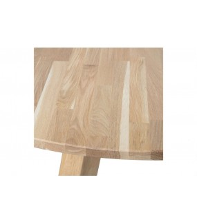 Ponadczasowy stół RHONDA z drewna dębowego. Sprawdzi się w pokoju oraz salonie.