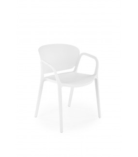 Krzesło NATI z podłokietnikami białe do salonu, jadalni oraz kuchni w stylu nowoczesnym, klasycznym oraz skandynawskim.