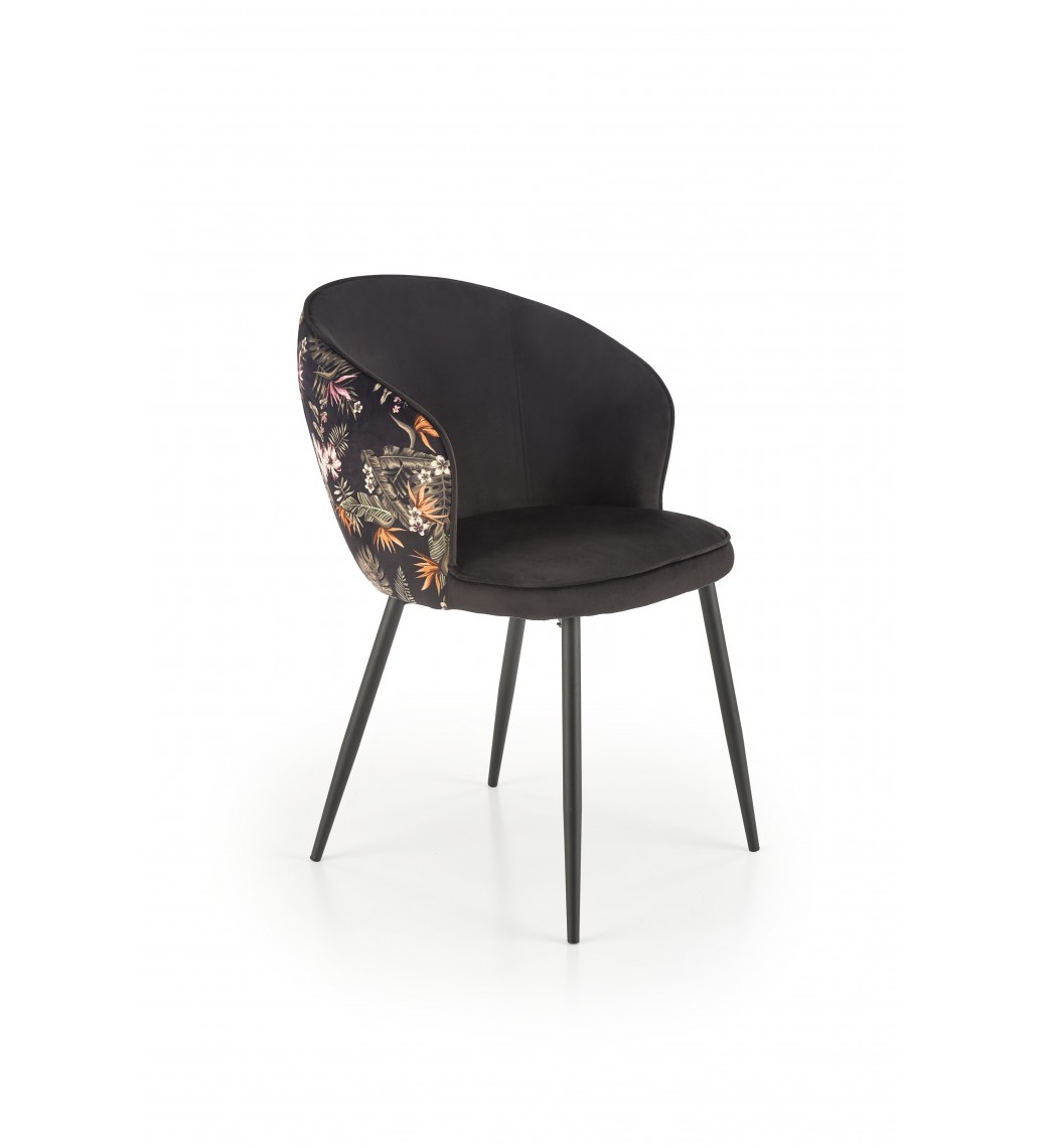 Krzesło FLOWER II czarne do salonu, jadalni oraz kuchni w stylu nowoczesnym oraz klasycznym.