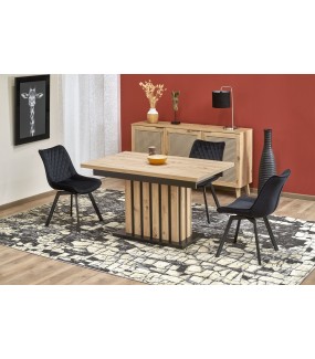 Stół rozkładany LAMELLO 130 cm - 180 cm w kolorze dąb artisan do salonu urządzonego w stylu klasycznym.
