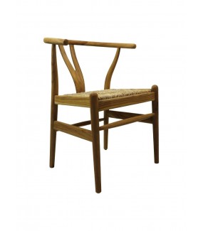 Krzesło DELILAH drewno teak do salonu urządzonego w stylu boho oraz eko.