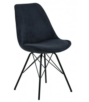 Krzesło ERIS Sztruks antracytowe do salonu urządzonego w stylu nowoczesnym.