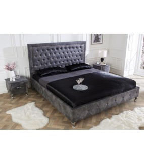 Łóżko Extravagancia 180 cm x 200 cm antyczny szary do eleganckiej sypialni.