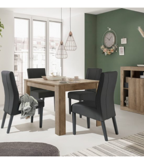 Piękny Stół RIMINI 180 cm w kolorze dąb Mercure do salonu i jadalni w stylu industrialnym.