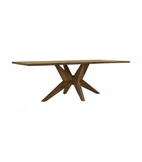 Stół ogrodowy MEDEL 220 cm drewno teak do salonu, jadalni oraz kuchni w stylu industrialnym.