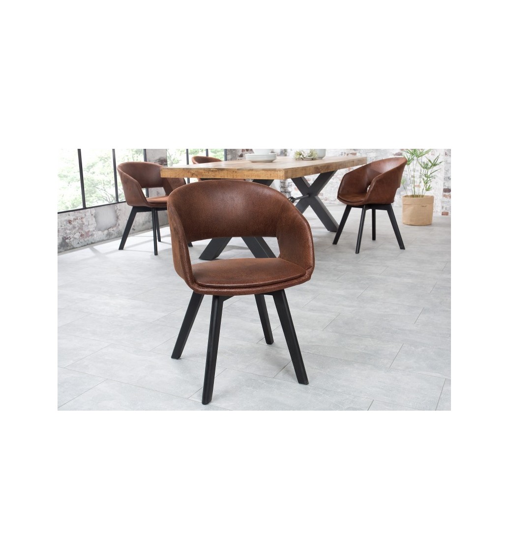 Krzesło Nordic Star antyczny brąz do salonu, jadalni oraz kuchni.