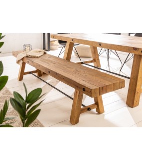 Przepiękna ławka FINES do salonu w stylu industrialnym, przemysłowym oraz loftowym.