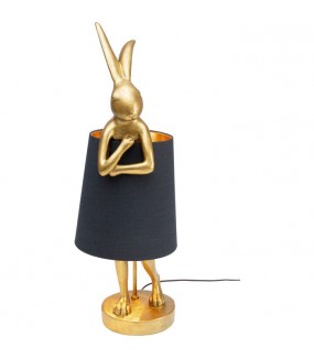 Lampa stołowa Animal Rabbit złoto czarna do salonu, sypialni oraz jadalni.