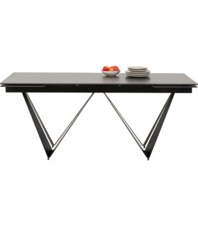 Piękny stół SANDRA z ceramicznym blatem w optyce czarnego marmuru.