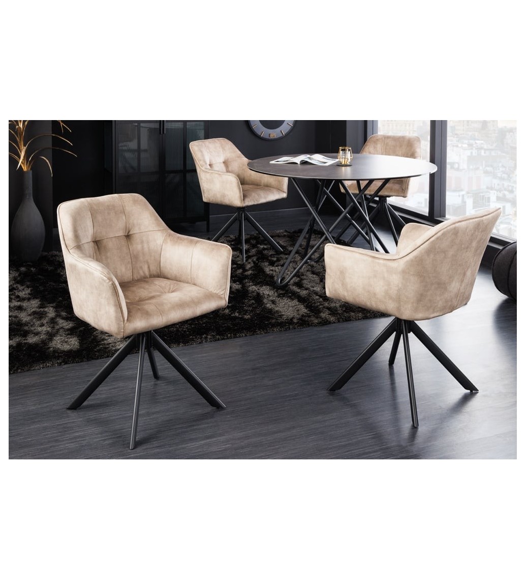 Krzesło obrotowe TAVIRA II beżowe do salonu oraz jadalni w stylu nowoczesnym oraz klasycznym.