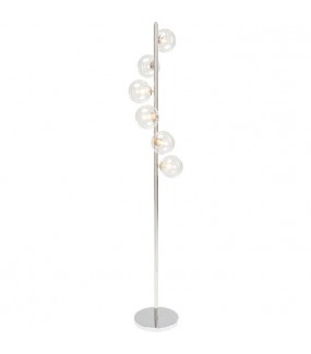 Lampa podłogowa SCALA BALLS 160 cm srebrna sprawdzi się do salonu, pokoju dziennego.
