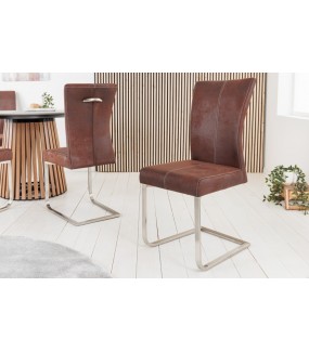 Wygodne krzesło Samson brązowe idealne do wnętrz w stylu glamour oraz nowoczesnych.
