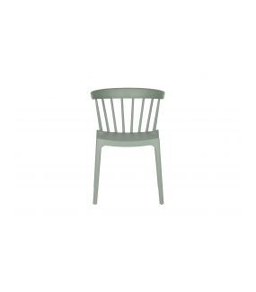 Wygodne krzesło w kolorze zielonym do nowoczesnej kuchni. Sprawdzi się w industrialnej lub rustykalnej jadalni