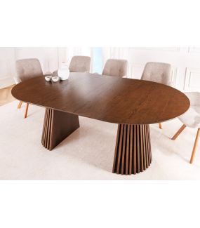 drewniana noga u spodu stół VALHALLA WOOD w stylu rustykalny idealny do jadalni