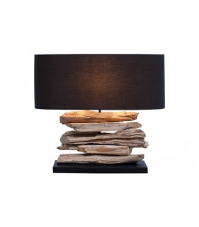 Lampa stołowa Driftwood Riverine II czarna