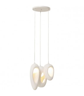 Designerska lampa wisząca 3-punktowa SOUL DINING z gipsu