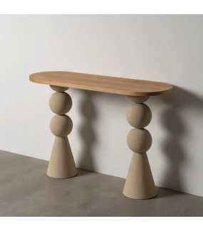 Ekskluzywna konsola designerska – unikalne nogi i naturalne wykończenie