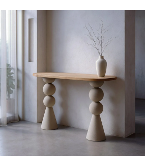 Nowoczesna konsola dekoracyjna – drewno i minimalistyczna forma