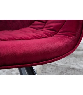 Krzesło designerskie The Dutch Comfort aksamitna czerwień