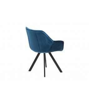 Krzesło designerskie The Dutch Comfort aksamitny niebieski