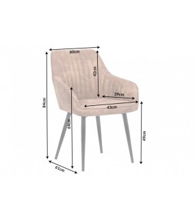 Krzesło Turin antyczne jasnobrązowe