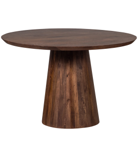 Nowoczesny stół jadalniany LIMIT Ø130 cm – mango wood