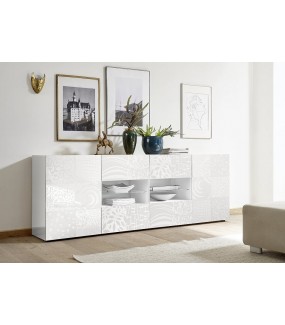 Komoda MIRO 241 cm biała świetnie sprawdzi się w salonie czy pokoju w stylu modern czy nowoczesnym