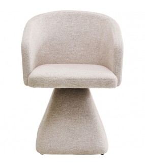 MELLI – kremowy fotel obrotowy do salonu i gabinetu | 180° reset
