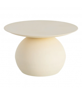 Nowoczesny stolik kawowy CENTAMAT – stal, biały łamany, 60x60