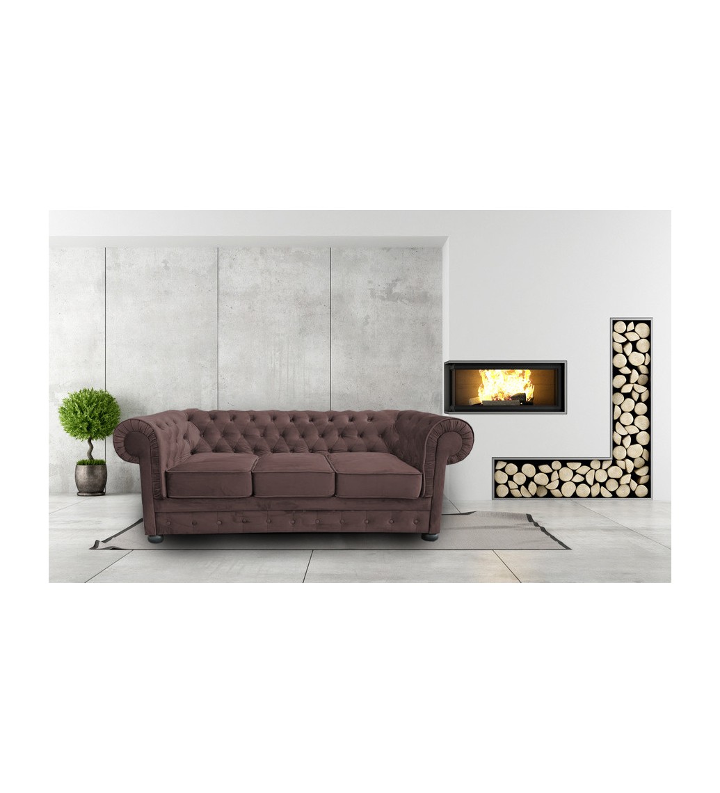 Sofa Chesterfield Modern - Materiał Wodoodporny z funkcją spania