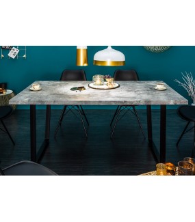 Loftowym stół w kolorze szarym