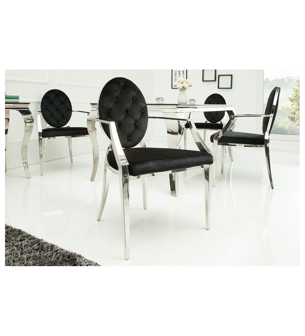Krzesło Modern Barock czarne do salonu
