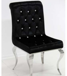 Krzeslo Barokowe Czarne Z Cyrkoniami