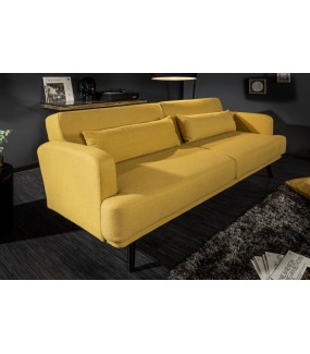Sofa STELIO 214 cm musztardowo żółta