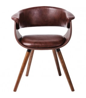 Krzesło Nougat z podłokietnikami brązowe