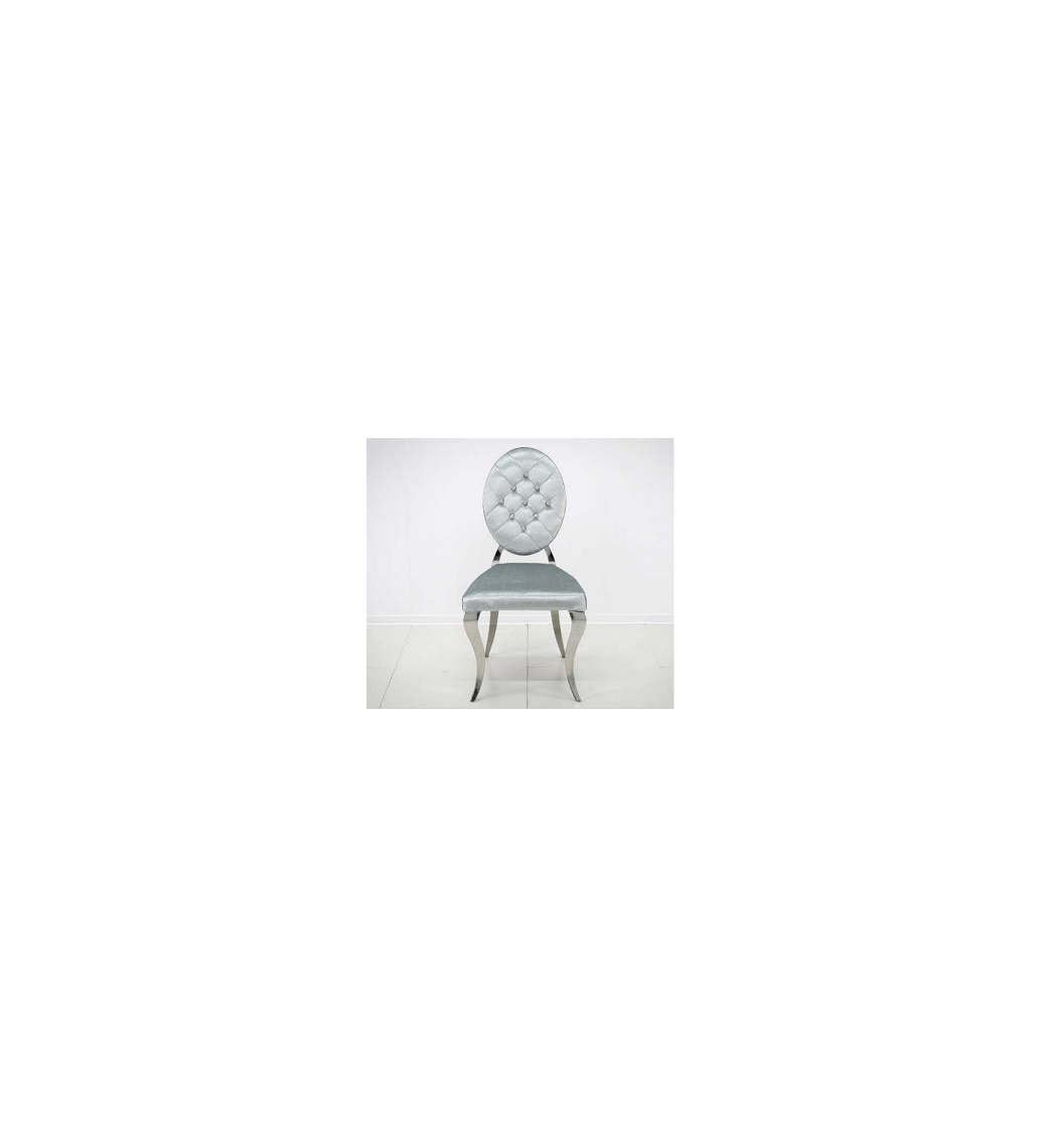 Krzesło barokowe srebrno szare