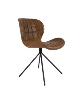 Krzesło OMG skórzane brązowe