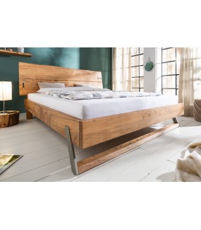 Sprawdzi się w nowoczesnej wizualizacji sypialni wnosząc naturalną paletę barw drewnianego wykończenia.