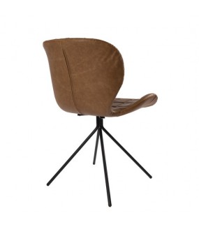 Krzesło OMG skórzane brązowe do salonu