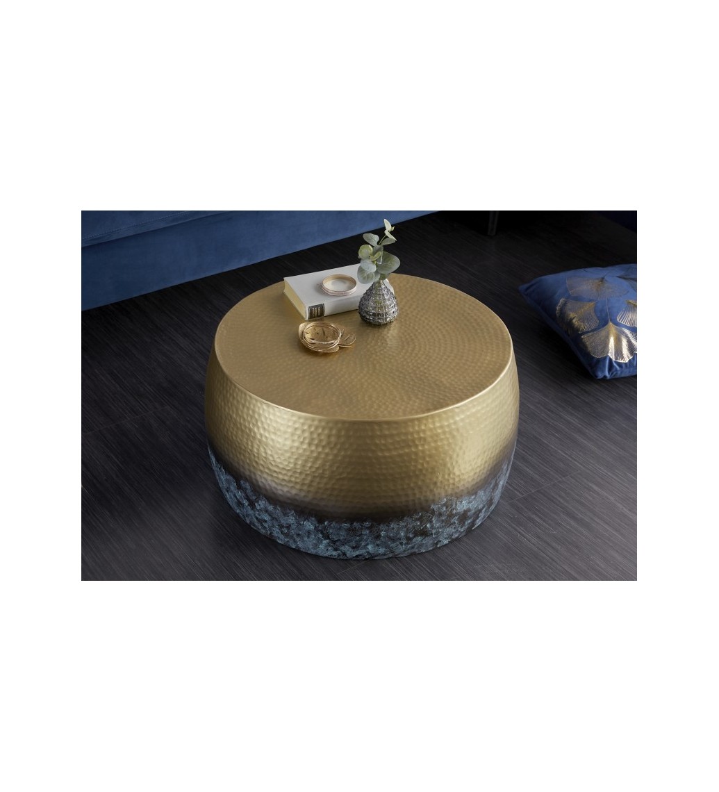 Stolik kawowy Orient III 60 cm złoty do salonu
