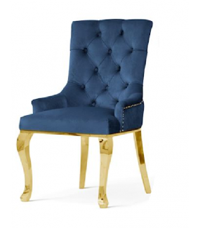 Krzesło GUSTAV złote nogi do salonu