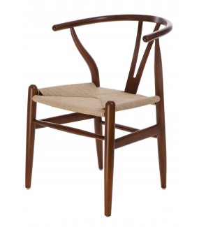 Krzesło Wicker Naturalne jasnobrązowe inspirowane Wishbone