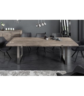 Stół ARKTYKA 220 cm szara akacja do jadalni lub salonu w stylu industrialnym.