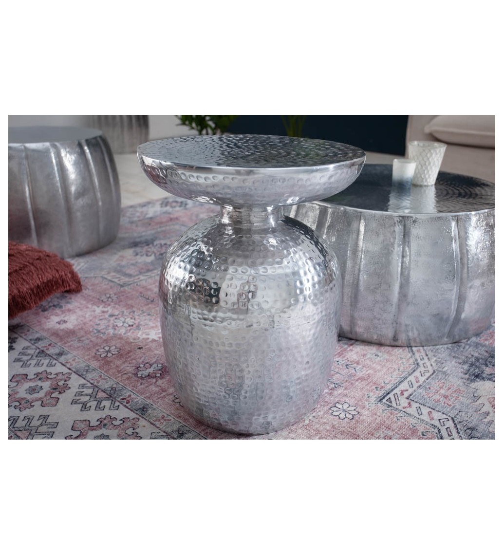 Stolik Kawowy Orient 36 Cm W Kolorze srebrnym do salonu