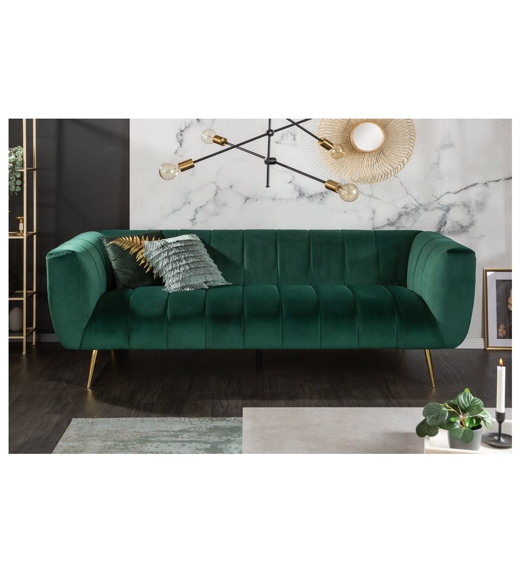 Sofa Scarlett 225 cm szmaragdowa zieleń