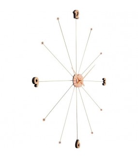 Zegar ścienny  Umbrella różowo-złota