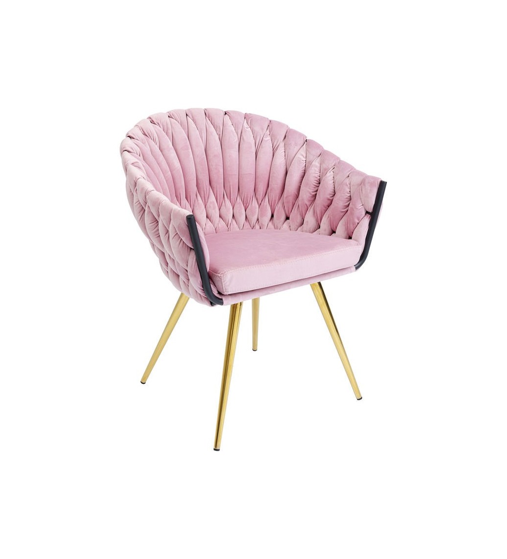 Krzesło  Knot Muave różowe do salonu